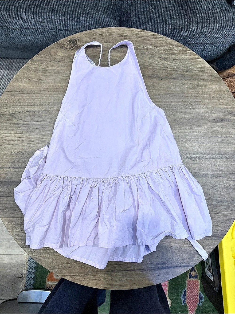 Mini Ruffle Blouse in Purple